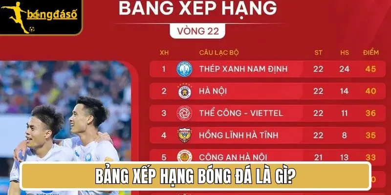 Bảng xếp hạng bóng đá là gì?